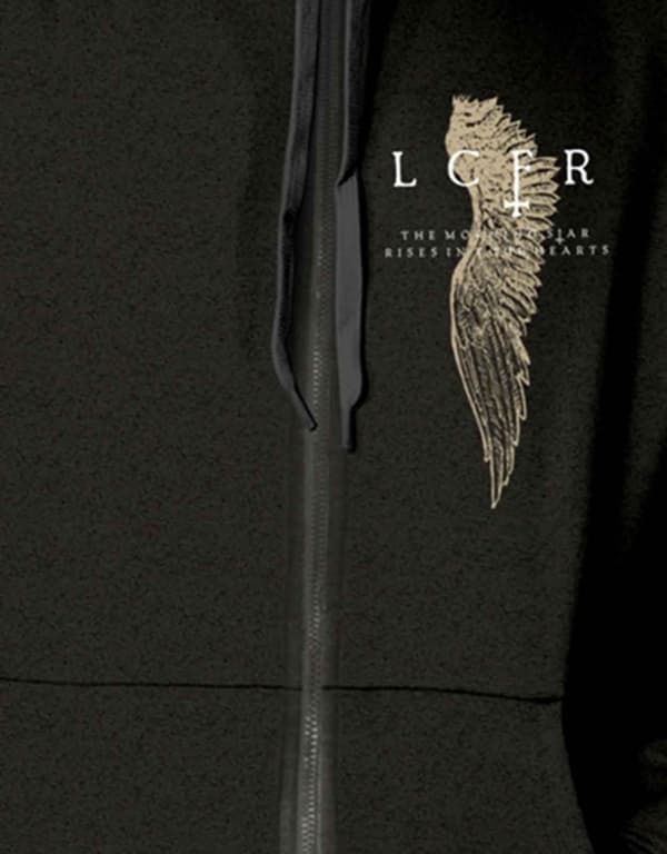 Behemoth Hoodie LCFR Morning Star Rises Band Logo Official Mens Black Zipped