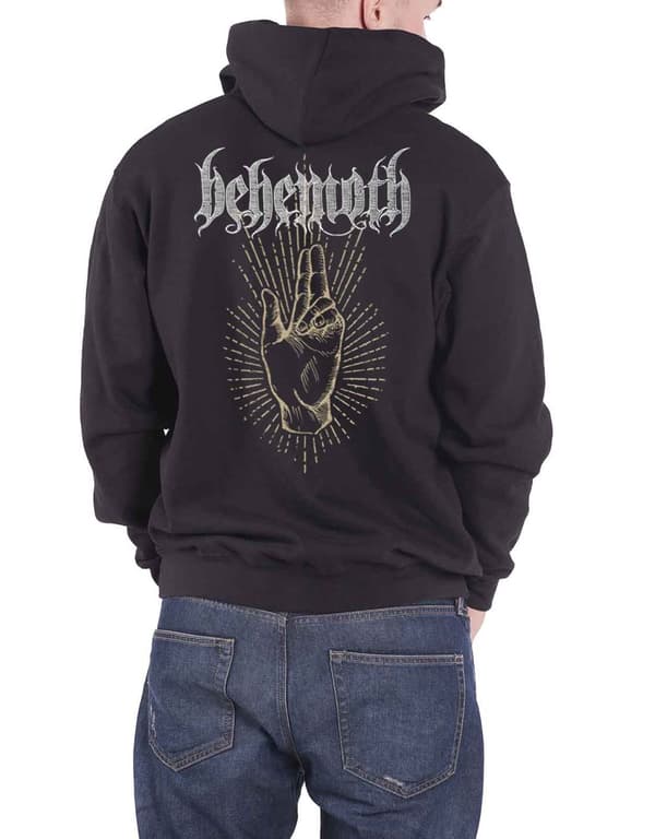 Behemoth Hoodie LCFR Morning Star Rises Band Logo Official Mens Black Zipped