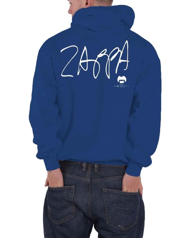 Frank Zappa Hoodie Titties 'N' Beer Logo Official Mens Blue Pullover