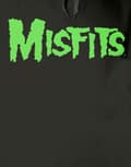 Miniatyrbild 3 av 4: Misfits Hoodie Glow Jurek Skull Logo Back print Official Mens Black Pullover