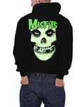 Miniatyrbild 2 av 4: Misfits Hoodie Glow Jurek Skull Logo Back print Official Mens Black Pullover