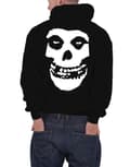 Miniatyrbild 2 av 4: Misfits Hoodie Skull Band Logo Back Print Official Mens Black Pullover