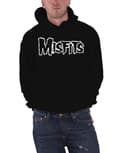 Miniatyrbild 1 av 4: Misfits Hoodie Skull Band Logo Back Print Official Mens Black Pullover