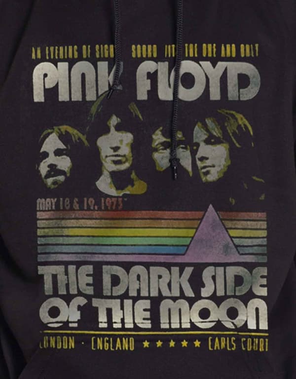 Pink Floyd Hoodie Dark side of the Moon Retro Stripes official Mens Pullover
