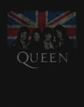Miniatyrbild 3 av 4: Queen Hoodie Vintage Union Jack band logo Official Mens Black Pullover