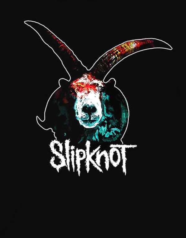 Slipknot Hoodie Graphic Goat Band Logo Official Mens Black Pullover