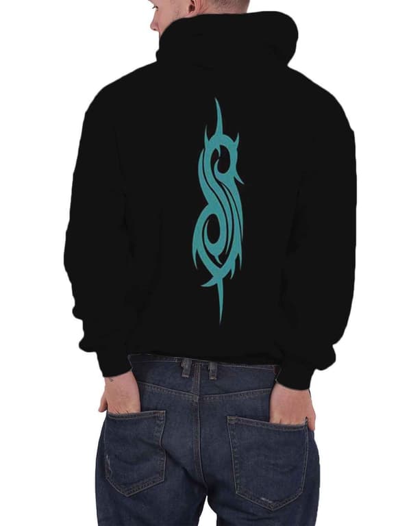 Slipknot Hoodie Graphic Goat Band Logo Official Mens Black Pullover