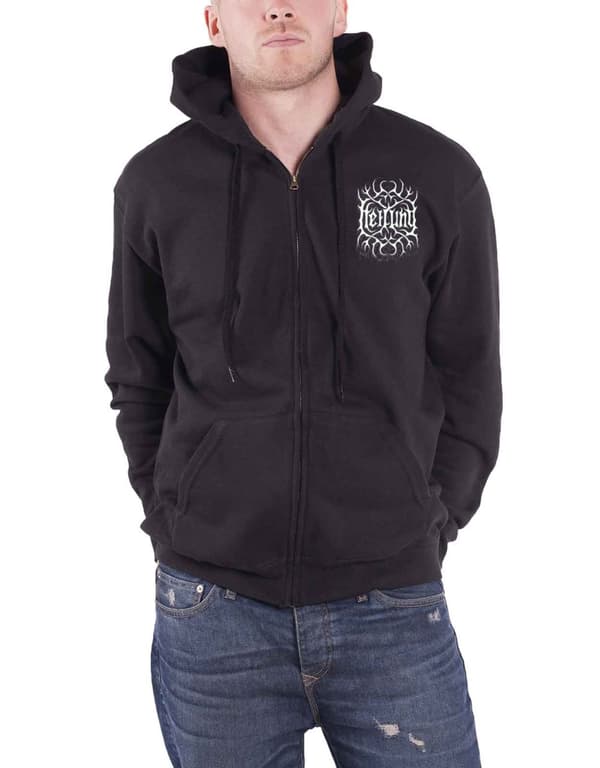 Heilung Hoodie Remember Band Logo Official Mens Black Zipped