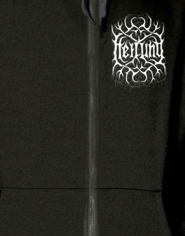 Heilung Hoodie Remember Band Logo Official Mens Black Zipped
