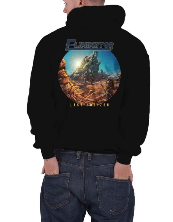 Eliminator Hoodie Last Horizon Band Logo Official Mens Black Pullover