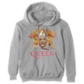 Miniatyrbild 3 av 4: Queen Hoodie Classic Crest Band Logo Official Mens Grey Pullover L