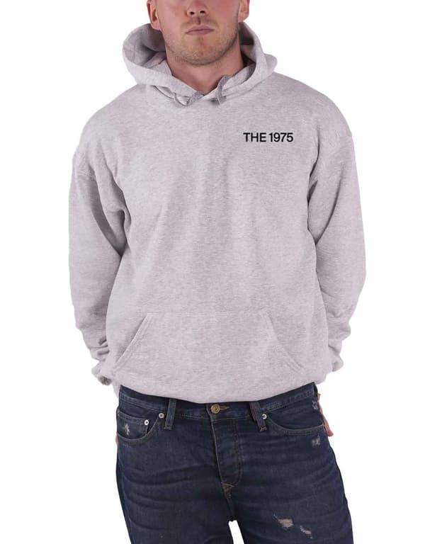 The 1975 Hoodie A Brief Inquiry MFC Band Logo Official Mens Grey Pullover Grey XL