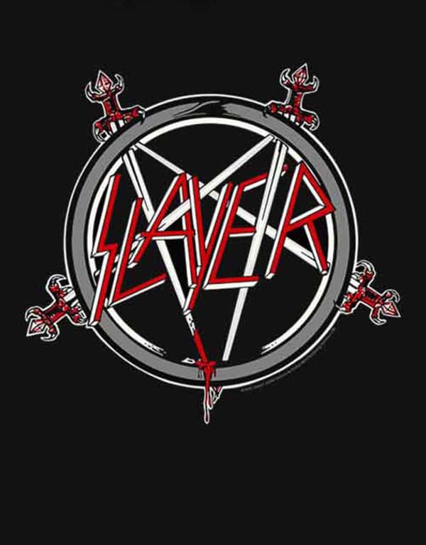 Slayer Pentagram Logo Official Mens Black Pullover Hoodie