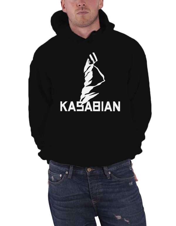 Kasabian Ultra Face Official Mens Black Pullover Hoodie
