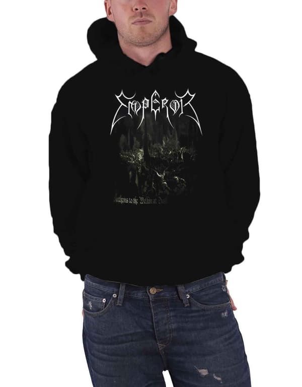Emperor Mens Hoodie Black Anthems 2014 design band logo Official Black L