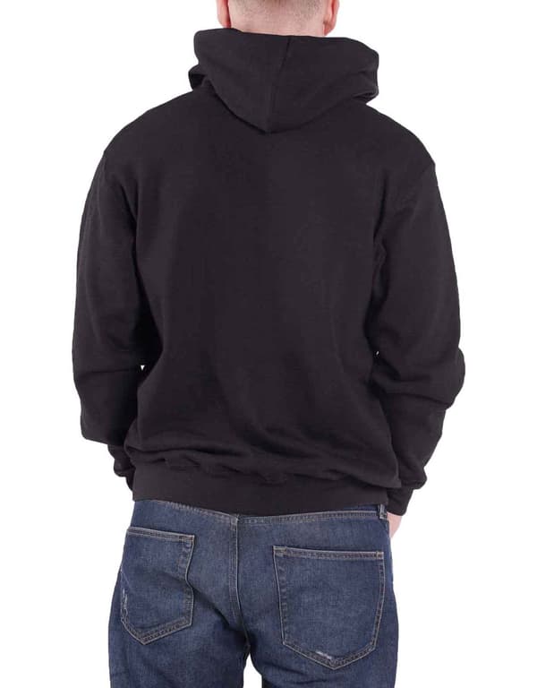 The Beatles Drop T Logo Official Mens Black Zipped Hoodie