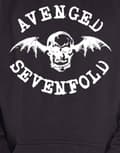 Miniatyrbild 3 av 4: Avenged Sevenfold Hoodie Bat Skull Band Logo Official Mens Black Pullover