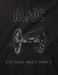 Miniatyrbild 3 av 4: AC/DC Hoodie For Those About To Rock band logo Official Mens Black Pullover