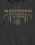 Miniatyrbild 3 av 3: Mastodon Hoodie Hushed & Grim Cover Band Logo Official Mens Black Pullover