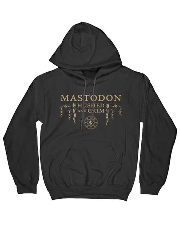 Mastodon Hoodie Hushed & Grim Cover Band Logo Official Mens Black Pullover