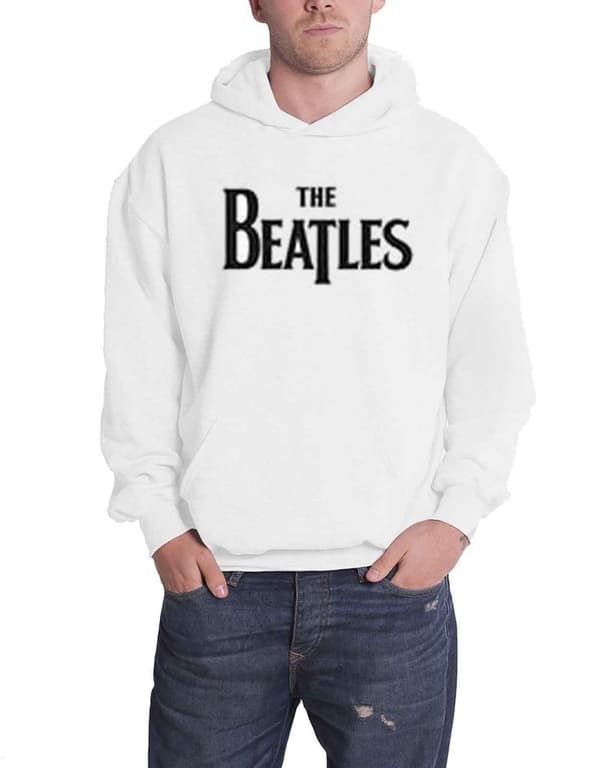 The Beatles Hoodie Let it Be 3 Savile Row Official Mens White Pullover
