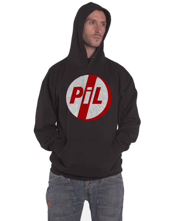 Public Image Ltd Hoodie Classic Logo Official Mens Black Pullover Black L