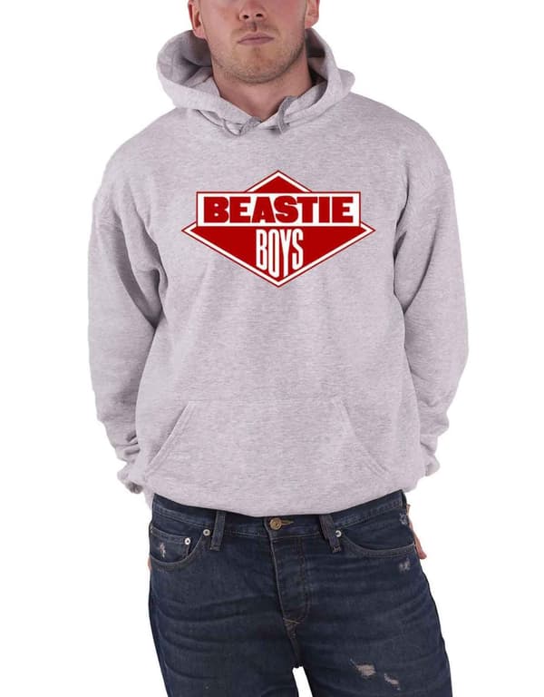 The Beastie Boys Hoodie Diamond Logo Official Mens Grey Pullover