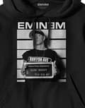 Miniatyrbild 3 av 4: Eminem Hoodie Arrest Logo Slim Shady Official Mens Black Pullover