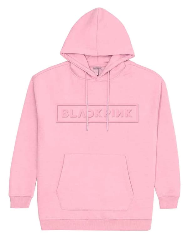 BlackPink Hoodie Logo Official Unisex Pink Pullover Pink XL