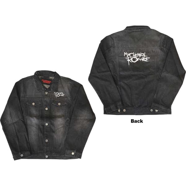 My Chemical Romance Unisex Denim Jacket: Logo (Back Print) (Medium)
