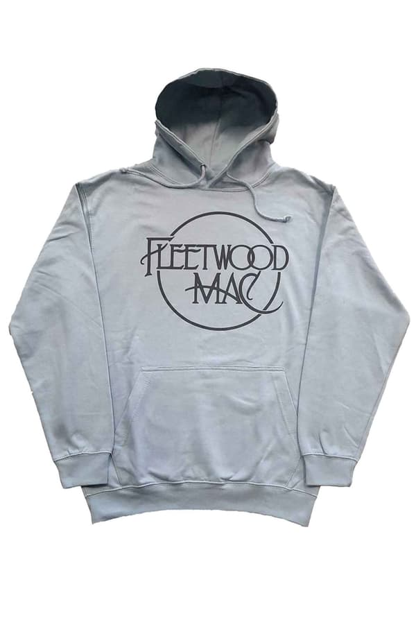 Fleetwood Mac Hoodie Classic Band Logo Official Unisex Light Blue Pullover