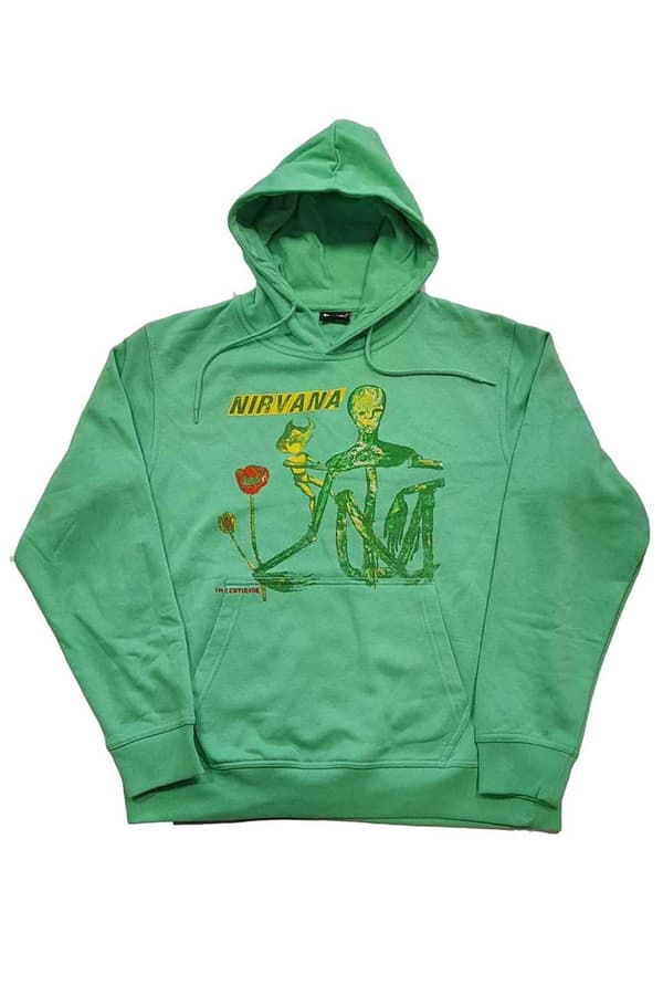 Nirvana Hoodie Incesticide Band Logo Official Unisex green Pullover
