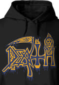 Miniatyrbild 3 av 3: Death Hoodie Leprosy Band Logo Official Mens Black Pullover