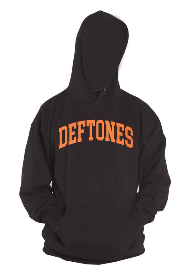 Deftones Hoodie College band Logo Official Mens Black Pullover