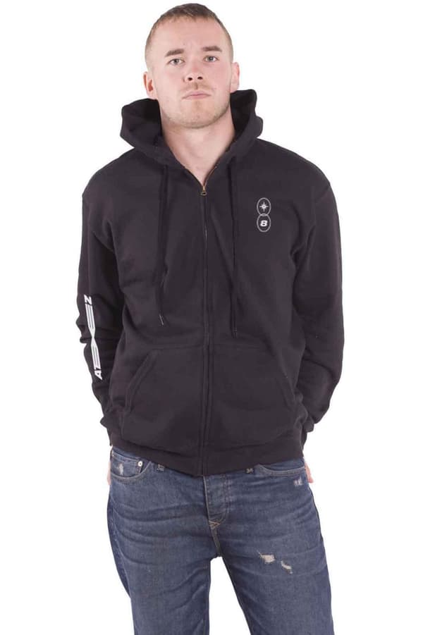 ATEEZ Hoodie Fellowship Tour Euro Official Mens Black Zipped