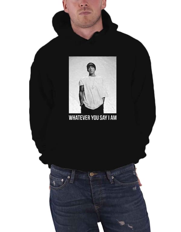 Eminem Hoodie Whatever you say I am Official Mens Black Pullover