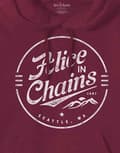 Miniatyrbild 2 av 2: Alice In Chains Hoodie Circle Logo Emblem Official Mens Maroon Red Pullover