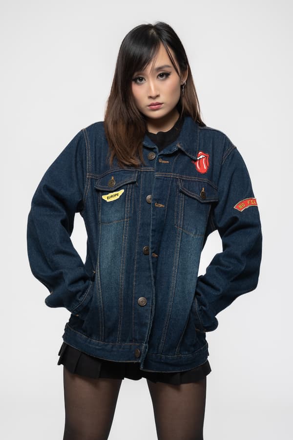 The Rolling Stones Denim Jacket Sympathy for the Devil Official Unisex Blue