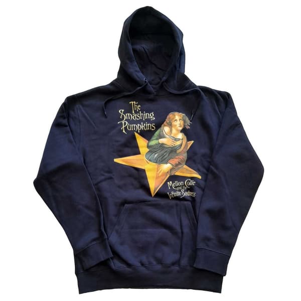 The Smashing Pumpkins Hoodie Mellon Collie Official Mens Navy Blue Pullover Blue XXL