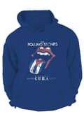 Miniatyrbild 4 av 4: The Rolling Stones Hoodie Havana Cuba Band Logo Official Mens Navy Blue Pullover