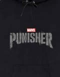 Miniatyrbild 3 av 3: Punisher Hoodie Skull Stamp Logo Official Marvel Comics Mens Black Pullover