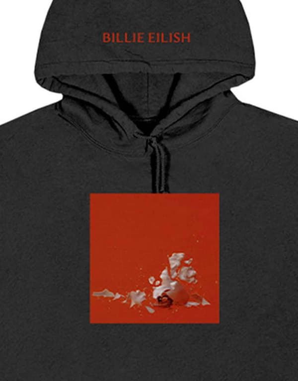 Billie Eilish Hoodie Therefore I Am Logo Official Black Pullover Unisex
