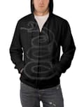Miniatyrbild 1 av 4: Metallica Hoodie Black Album Burnished band logo Official Mens Black Zipped