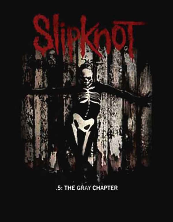 Slipknot Gray Chapter Album Cover Official Mens Black Pullover Hoodie