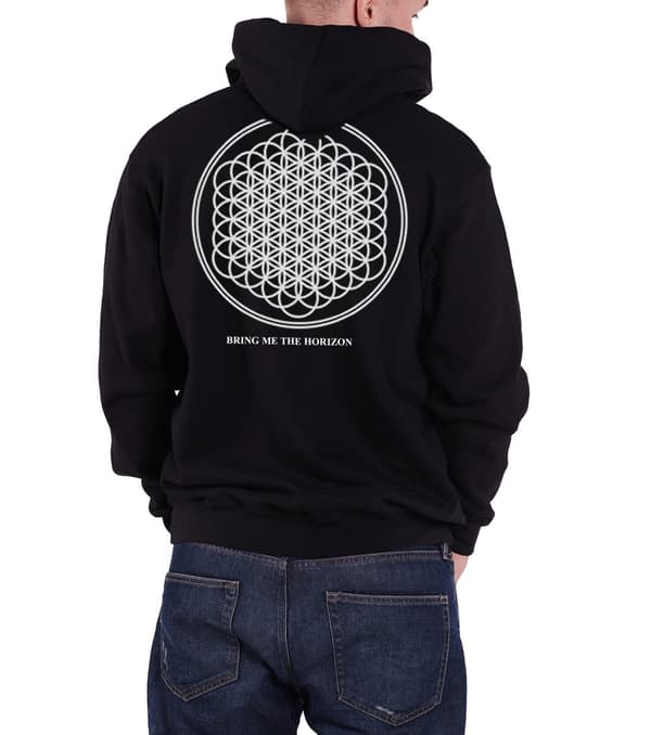 Bring Me The Horizon Mens Hoodie Black Sempiternal Official Zipped
