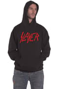 Miniatyrbild 1 av 4: Slayer Hoodie Distressed Band Logo Official Unisex Black Pullover