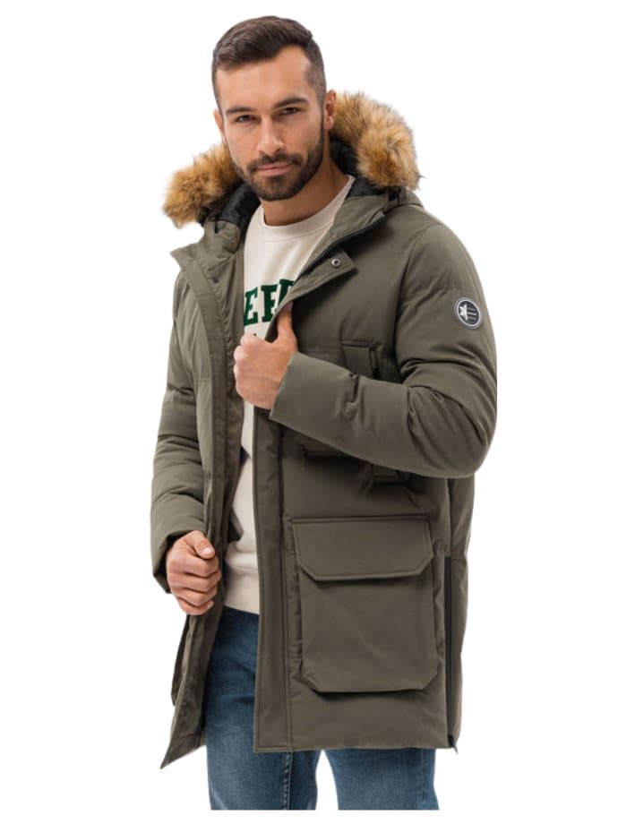 OMBRE VINTERJACKA HERR HUVJACKA ISOLERAD JACKA LÅNGÄRM BASIC S-XXL C554