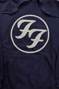 Miniatyrbild 2 av 3: Foo Fighters Hoodie FF Band Logo Official Unisex Navy Blue Pullover