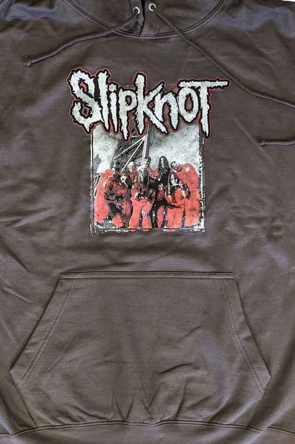 Slipknot Hoodie Self-Titled Band Logo Official Unisex Grey Pullover