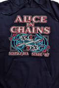 Miniatyrbild 2 av 3: Alice In Chains Hoodie Totem Fish Band Logo Official Unisex Navy Blue Pullover